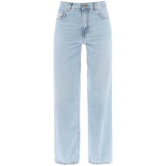 Bonnie Straight-Leg Jeans. Straight Jeans Outfit, Luxury Jeans, Light Denim Jeans, Bonnie Jean, Pocket Model, Light Blue Jeans, Jeans Material, Straight Fit Jeans, Light Wash Jeans