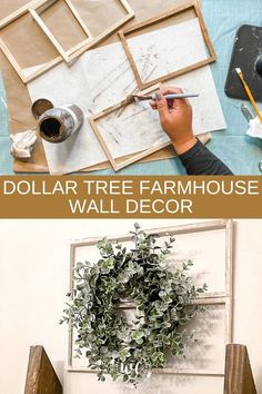 dollar tree farmhouse wall decor is easy to make