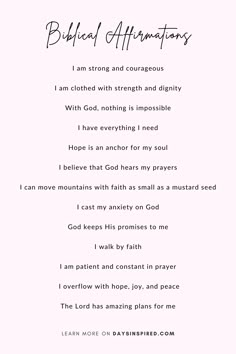 35 Powerful Biblical Affirmations for Christian Women - Days Inspired Gods Words Of Affirmation, Lds Daily Affirmations, I Am Biblical Affirmations, 3 Word Affirmations, How To Incorporate God Into Your Life, Daily Affirmations Biblical, Biblical Words Of Affirmation, Biblical Words Of Affirmation For Women