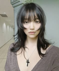 Short Full Curtain Bangs, Female Japanese Hairstyle, Octopus Haircut Long Hair Korean, 2016 Fantasy Haircut, Layered Himecut, Short Hair Layered Bangs, 2016 Japanese Haircut, Extreme Long Hair Hairstyles, Bangs Front View