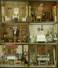 a doll house with furniture and accessories in it