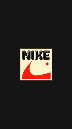 the nike logo on a black background