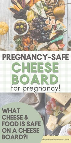 a cheese board with the words, pregancy - safe cheese board for pregnant