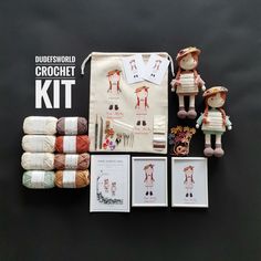 . Make your own cute dolls from this cute crochet set! . Amigurumi kit NOT a finished Project/doll/toy. . The kit does not contain ready-made products. Contains the materials needed to make a crochet doll. . Doll pattern crochet is the kit including materials to make TWO dolls. . Which comes with your DIY kit the project bag can also be used as sustainable gift wrap for your finished handmade amigurumi doll. . The pattern is easy to follow and many step-by-step photos of the process. The pattern includes instructions for crocheting a doll. . SIZE of the finished amigurumi: approx. 25cm  INCLUDES . Anne doll pattern (printed booklet form)  . High Quality Cotton Yarn (100% cotton)  . 10 crochet flowers for hat . 2 Pairs of safety toy eyes (6mm) . 4 Stitch makers . 8 Wooden buttons . 1 Fiber Doll Pattern Crochet, Crochet Flower Hat, Sustainable Gift Wrap, Crochet Set, Unique Dolls, Project Bag, Crochet Kit, Art Kits, Sustainable Gifts