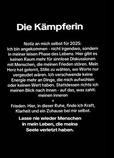 a black and white photo with the words die kampferin written in german