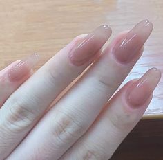 Square Korean Nails, Hello Nails, Her Nails, Blush Nails, Pretty Gel Nails, Really Cute Nails, Soft Nails, Jelly Nails, Mia 3