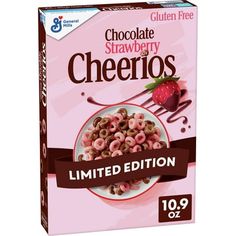 chocolate strawberry cheerios limited edition cereal box