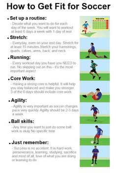 an info sheet describing how to get fit for soccer