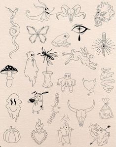 an image of many different tattoos on paper