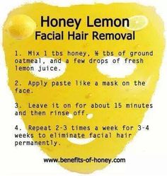 Permanent Facial Hair Removal, use doTERRA Lemon Essential Oil Natural Facial Hair Removal, Lemon Facial, Lemon Mask, Face Hair Removal, Natural Hair Removal, Unwanted Facial Hair, Face Mask Recipe, Natural Facial, Facial Hair Removal