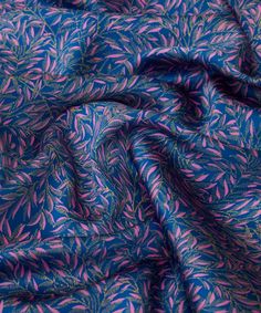 Liberty Fabrics - Willow Walk Silk Satin Scarf Pattern, Surface Design, Silk Satin