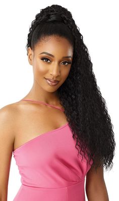 Outre Premium Synthetic Pretty Quick Wrap Around Ponytail Crimp Wave 30 - Elevate Styles Crimped Waves, Wrap Ponytail, Outre Hair, Human Hair Ponytail Extensions, Wrap Around Ponytail, Curly Ponytail, Bright Blonde, Hair Ponytail, Human Braiding Hair