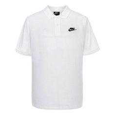 Nike Casual Sports lapel Short Sleeve Polo Shirt White CJ4456-100 (Men's) Classic Short Sleeve Polo Shirt For Streetwear, Casual White Shirt With Johnny Collar, Casual Collared Sports Top, Casual Collared Top For Sports, Casual Cotton Sports Polo Shirt, Classic Polo Collar Tops For Streetwear, Casual Cotton Polo Shirt For Sports, Classic Collared Tops For Streetwear, Classic Collared Streetwear Tops