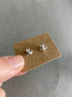 Frog Stud Earrings, Jewelry Combos, Silver Jewlery, Nose Studs, Tiny Stud Earrings, Jewelry Lookbook