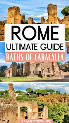 Guide To The Baths Of Caracalla in Rome The Baths Of Caracalla, Baths Of Caracalla Rome, Caracalla Baths, Baths Of Caracalla, Free Things To Do In Rome, Rome Winter, Italy Travel Outfit, Rome Vacation, Trip To Rome