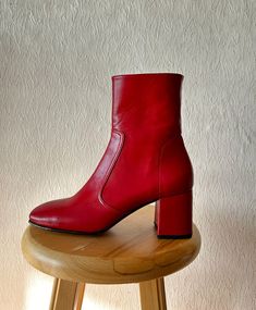 Handmade Red Napa Leather Boots for Women | Stylish Women's Red Boots | Custom Red Leather Booties | Trendy Women's Footwear Key Features: * Handmade Craftsmanship: Each pair is carefully made by skilled artisans, offering a unique and timeless look. * Napa Red Leather: Soft, durable, and long-lasting, the red leather adds both style and comfort. * Versatile Design: Perfect for both casual and dressy outfits, these boots easily go from day to night. * Durable Quality: Built with high-quality italian napa leather for long-lasting wear through many seasons. Ideal for: *  Everyday Wear: Pair with jeans or leggings for a chic, standout look. * Perfect for Dresses and Skirts: Perfect for adding a sophisticated touch to your favorite dresses and skirts. * Whether you're exploring the city or dre Red Leather Boots Outfit, Womens Red Boots, Red Boots Women, Leather Boots Outfit, Leather Boots For Women, Red Leather Boots, Womens Booties, Womens Footwear, Booties Ankle Boots