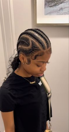 Large Feed In Braids, Cornrows Natural Hair No Extensions, 4 Cornrows, Cornrow Hairstyles For Black Women, Lemonade Braids Hairstyles