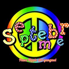 the logo for an event with polka dots and letters in rainbow colors on a black background