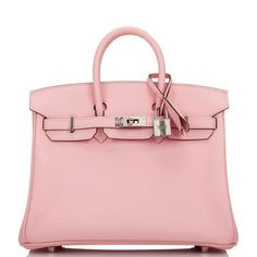 Pink Birkin Luxury Pink Shoulder Bag Gift, Luxury Timeless Pink Bag, Cc Pink Bag, Luxury Pink Box Bag With Top Carry Handle, Luxury Pink Bags For Shopping, Hermes Herbag Pink, Hermes Rose Sakura, Luxury Purses Hermes Birkin, Rose Sakura Birkin