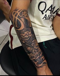 a person with a tattoo on their arm