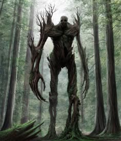 ArtStation - Protector of the Forests, Ryan Van Dongen Earth Illustration, Dnd Monsters, 다크 판타지, Fantasy Forest, Fantasy Monster, Creature Concept Art, Arte Fantasy, 판타지 아트