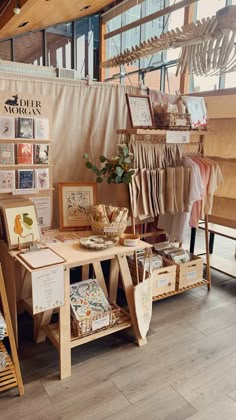 a room filled with lots of wooden furniture