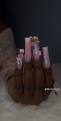 Curved Nails, Hard Nails, Ombre Acrylic Nails, Long Acrylic Nail Designs, French Tip Acrylic Nails, Really Cute Nails, Dope Nail Designs, Long Acrylic Nails Coffin