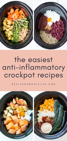 Inflammation Diet Recipes, Vegan Crockpot, Anti Inflammation Recipes, Inflammation Diet, Crock Pot Recipes, Vegetarian Crockpot, Inflammatory Diet, Anti Inflammation, Slow Cook