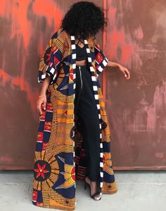 African Print Coat, African Print Kimono, Mode Kimono, Afrikaanse Mode, African Fashion Ankara, African Fashion Modern, African Inspired Fashion, African Print Dresses, African Print Fashion Dresses