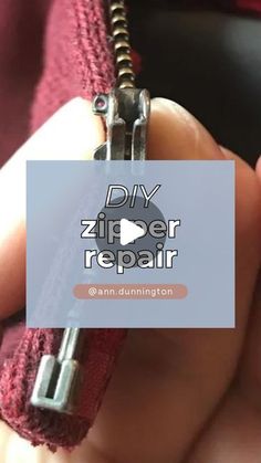 someone is holding a zipper repair tool in their hand