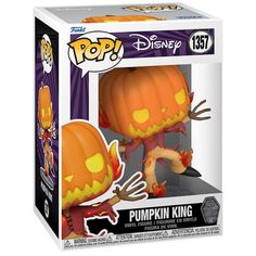 the pop vinyl pumpkin king from disney's halloween movies is shown in its box