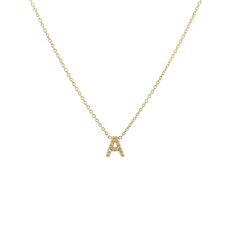 Our 14K Gold Diamond Pave Letter Necklace is handset with approximately 0.05-0.12cts of high quality natural diamonds. This delicate yet bold initial necklace will become your go to daily favorite, never need to take it off! Comes in 3 sizes

Size: Approx. 0.05-0.12 cts
0.25-0.5 mm size variation due to stone setting allocation may apply
High  Quality G-H Color VS2-SI1 Clarity Natural Diamond

14K Solid Gold
Lifetime Guarantee
Made in Los Angeles Metal Letters, Gold Piece, Stone Setting, Letter Necklace, Necklace Sizes, Personalized Necklace, Stone Settings, Initial Necklace, Pave Diamonds