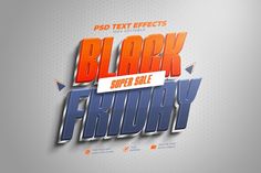 black friday sale poster with 3d text