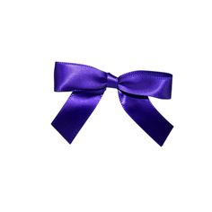 a purple bow on a white background