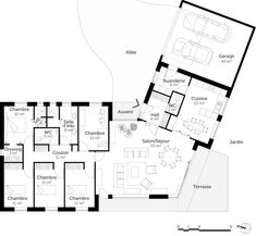 the floor plan for this modern house