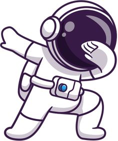 an astronaut in space suit pointing at something