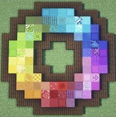 the letter c is made up of different colored blocks