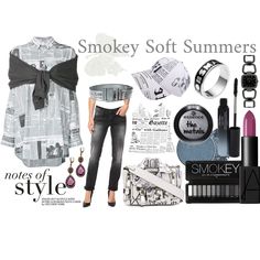 Fashion set Smokey Soft Summer created via Pantone 2020, Summer Palette