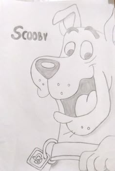 a drawing of scooby holding a camera in his right hand and smiling at the viewer