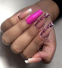 Summer Nails Designs 2023, Colorful Summer Nails, Nails For 2023, Summer Nails Designs, Summer Nails Art, Cheetah Nail Designs, Animal Print Nails Art, Cheetah Nails, Spring Acrylic Nails