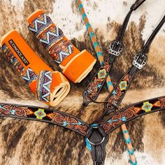 The Beaded Arrow Tack Collection - The Glamorous Cowgirl Barrel Tack Sets, Tackroom Ideas, Black Leather Background, Western Riding Tack, Bling Tack Sets, Beaded Cactus