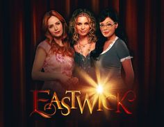 three women standing next to each other in front of a curtain with the words fastwick on it