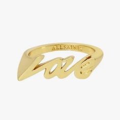 Nwt, Comes With Dust Bag 14k Gold-Plated Brass Ring Size 7 Or 8 Smoke-Free Home, No Modeling Saint Jewelry, Brass Ring, All Saints, Womens Jewelry Rings, Dust Bag, Jewelry Box, Ring Size, Plating, Women Jewelry