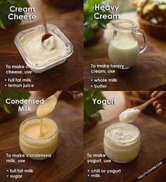 how to make homemade yogurt at home with pictures showing the steps and ingredients