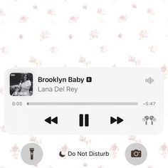 an iphone screen showing the music player for brooklyn baby