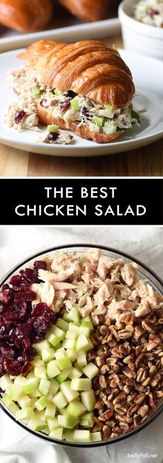 the best chicken salad with cranberries, apples and pecans is an easy side dish