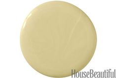 a white round object with the word house beautiful on it's bottom half - circle