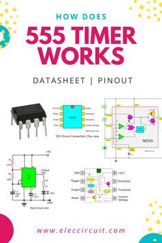 how does 555 timer works? - datasheet / pinout by electronicstult com