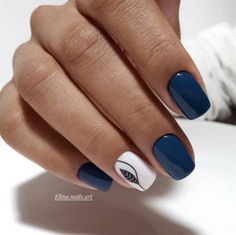 Ombre Nail Art Designs, Latest Nail Designs, Square Nail Designs, Short Nails Art, Nail Art Ombre, Winter Nail, Nails Summer