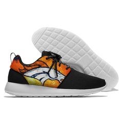 men's denver football sneakers with an orange and white logo on the bottom side